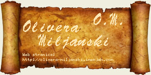 Olivera Miljanski vizit kartica